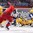 OSTRAVA, CZECH REPUBLIC - MAY 14: Sweden's Anders Nilsson #31 jumps on a loose puck with Russia's Yevgeni Malkin #11 in front during quarterfinal round action at the 2015 IIHF Ice Hockey World Championship. (Photo by Richard Wolowicz/HHOF-IIHF Images)

